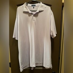 Peter Millar Lilac Purple and White Striped Polo